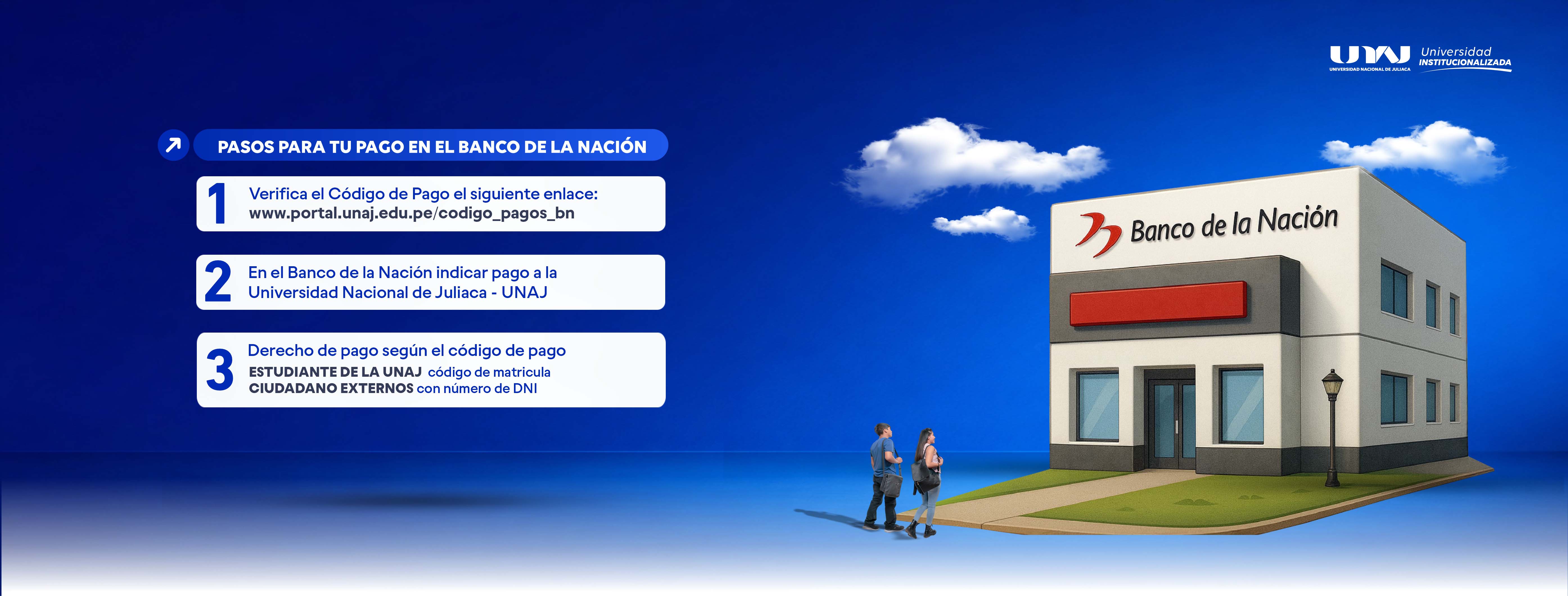 Pasos para pagar en el Banco de la Nación