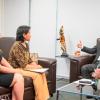La rectora de la Universidad Nacional de Juliaca (UNAJ), Dra. Vilma Sarmiento Mamani, sostuvo una reunión de trabajo